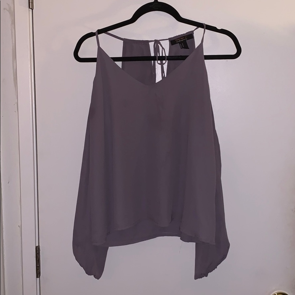 Forever 21 off the shoulder lavender top